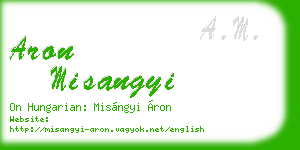 aron misangyi business card